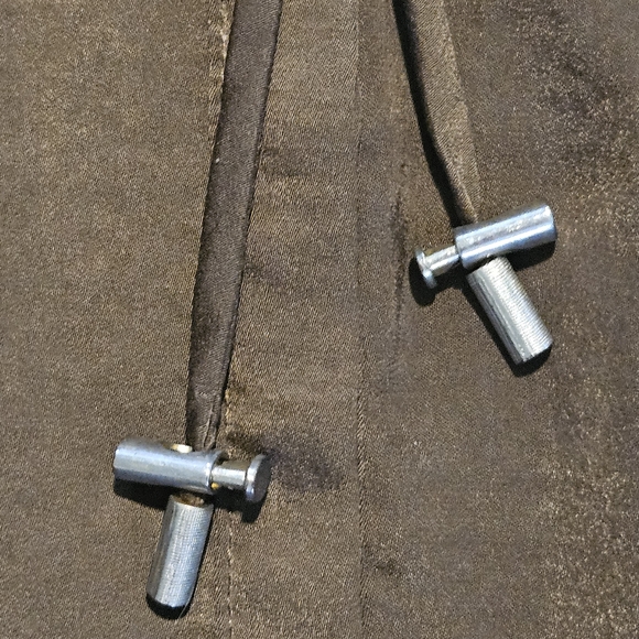 NEW H&M Green Khaki Dress Size 4 Utility Lightweight Silk Summer Casual - Picture 6 of 14